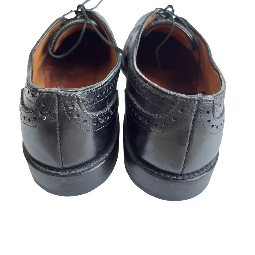Allen Edmonds Lexington Leather Shoes Men's Size 11 AAA Black Wingtip Oxford